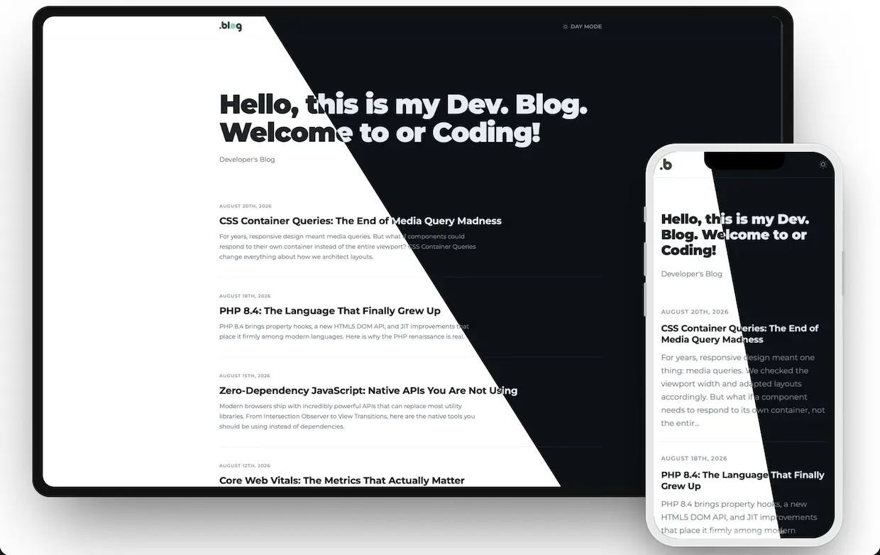 Blog template for developers